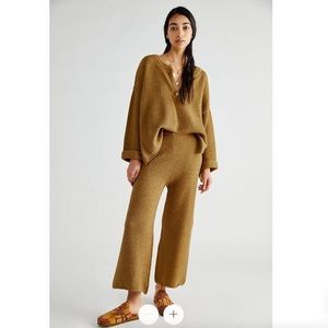 Free People Hailee 2 Piece Sweater Set Praline